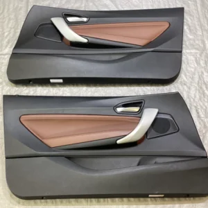 2014-2020 BMW 2 Series Coupe Interior Door Panels / Terra Dakota Leather / Pair / B2007